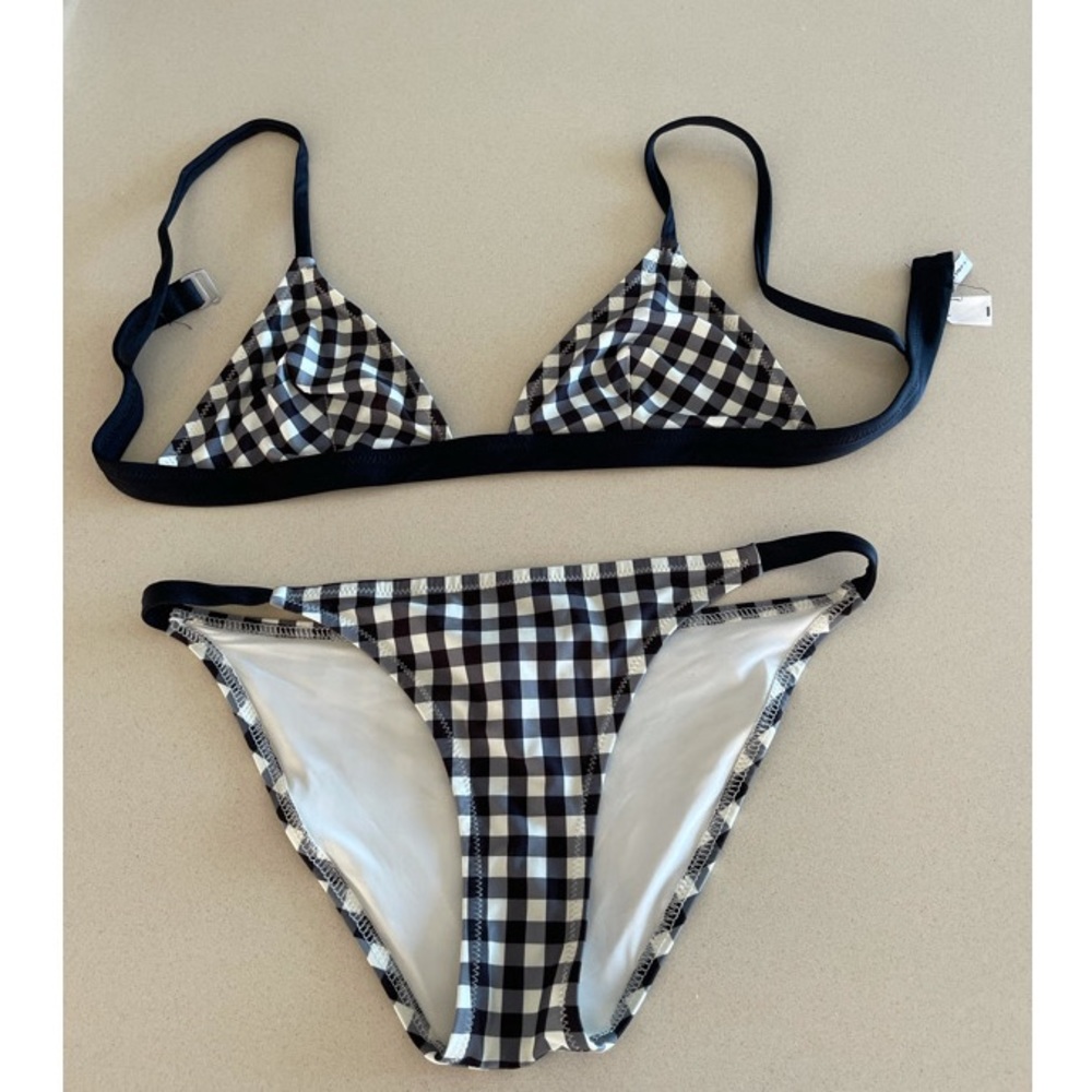 Solid & Striped Gingham Bikini Large - image 1